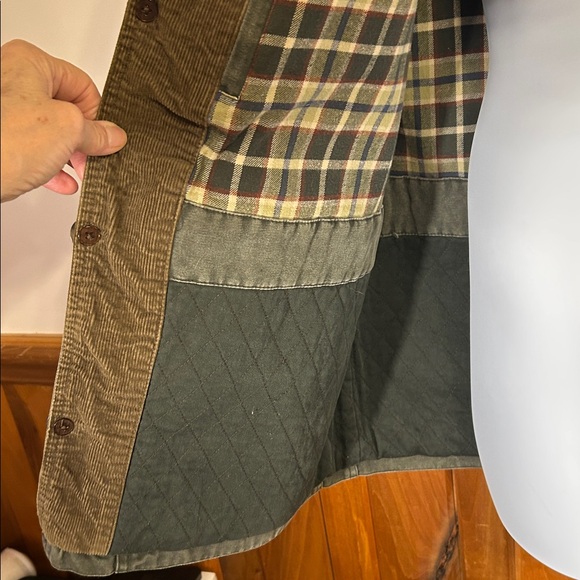 Duck Head Olive Field Jacket with Brown Collar - Picture 4 of 12